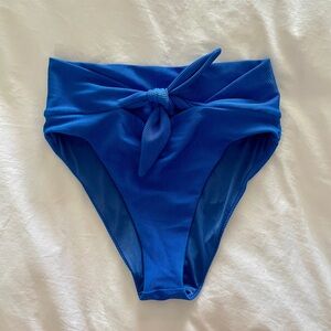 Beach Riot Royal Blue Ruched High-Waisted Bikini